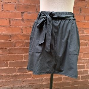 T by Talbots Black tie waist Skort SP NWT Pockets